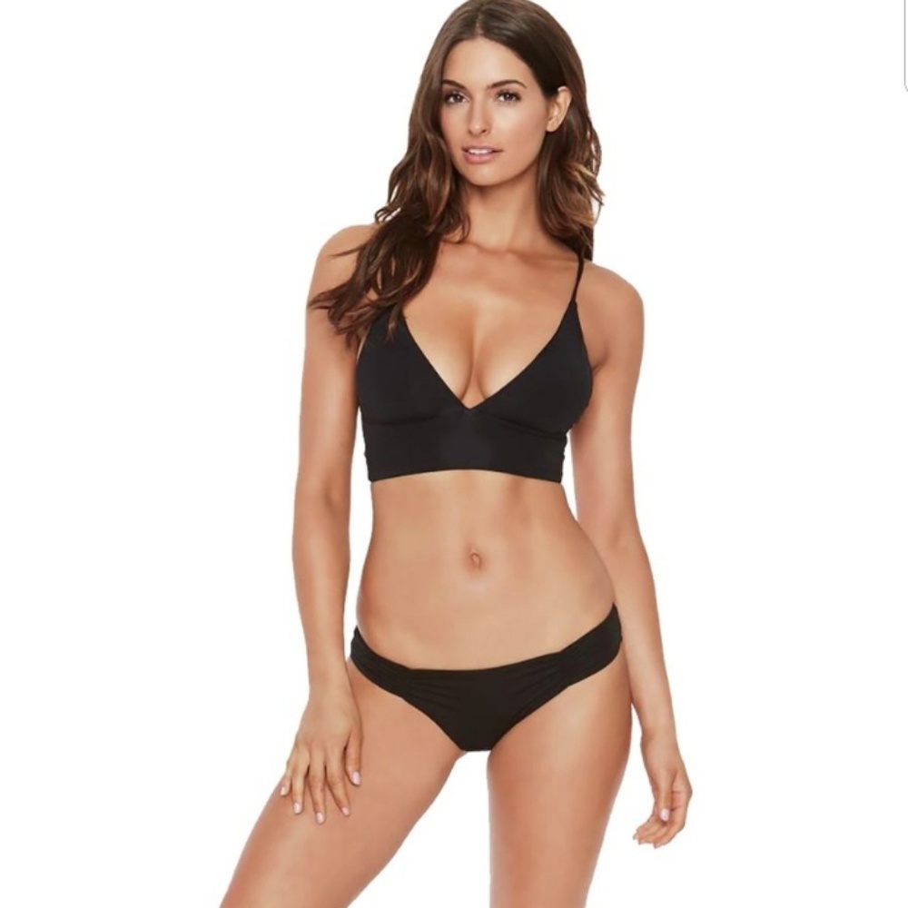 L*SPACE Teal Monique Full Cut Bikini Bottin NWOT